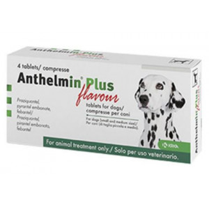 Anthelmin Plus ontworming voor honden 4 Tabletten