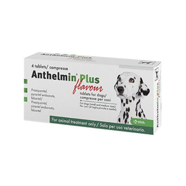 Anthelmin Plus ontworming voor honden 4 tabletten