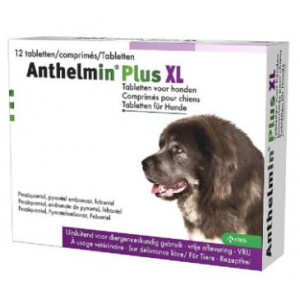Afbeelding Anthelmin Plus XL (>17.5 kg) - 12 tabletten door Brekz.nl