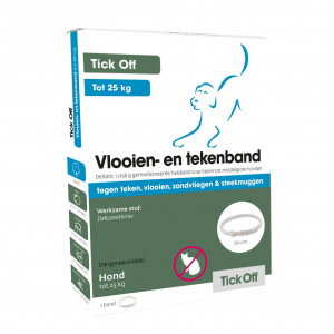 Tick Off Vlooien- en tekenband hond 1 x (tot 25 kg)