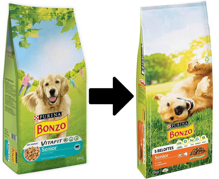 Purina Bonzo Senior hondenvoer met kip en groenten