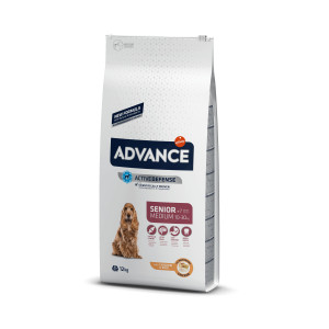 Afbeelding Advance Medium Senior met kip en rijst hondenvoer 12 kg door Brekz.nl