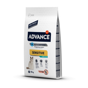 Advance Sterilized Sensitive High Protein met zalm kattenvoer 2 x 10 kg