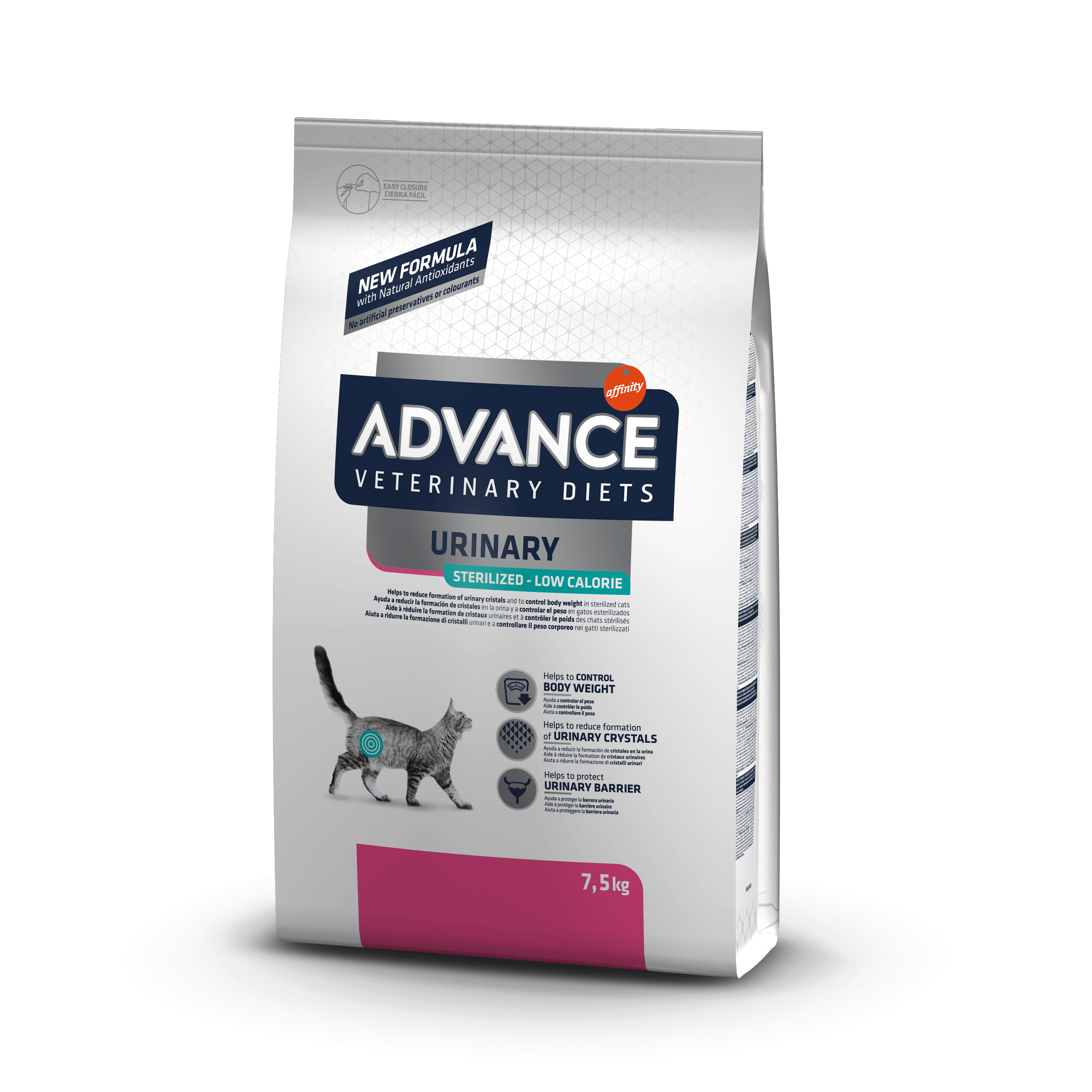 Afbeelding van 7,5 kg Advance Veterinary Sterilized Urinary Low Calorie kattenvoer