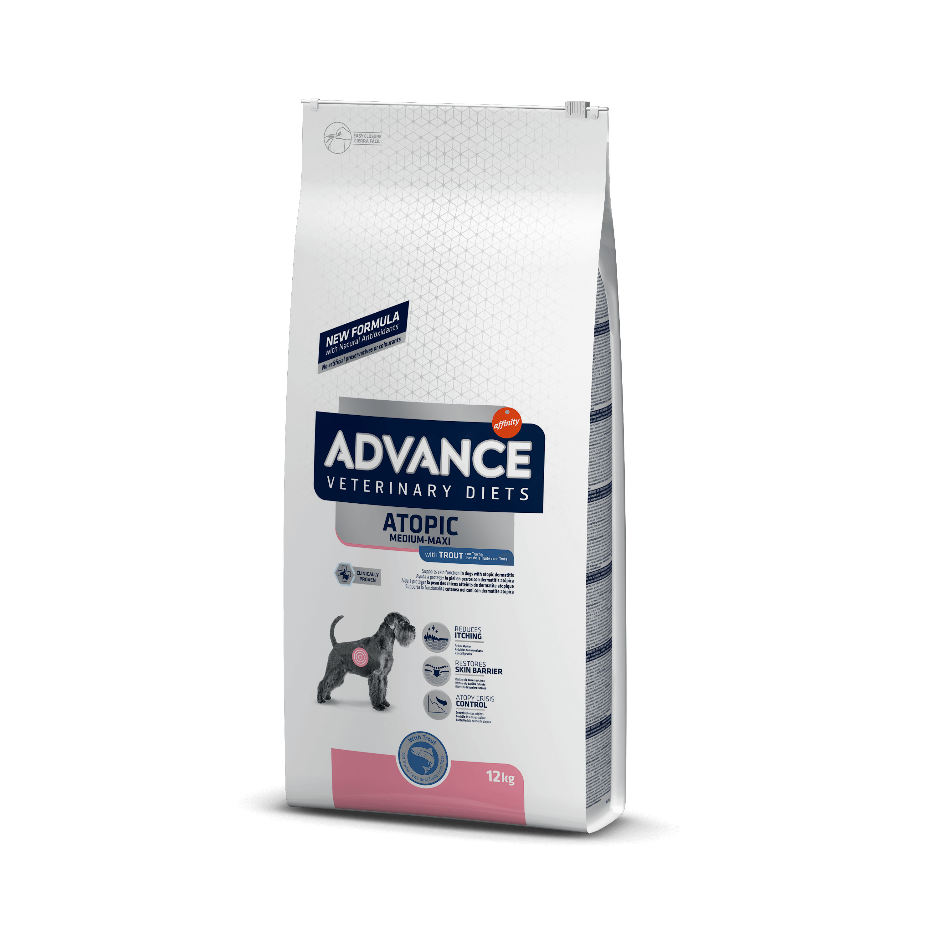 Afbeelding van 2 x 12 kg Advance Veterinary Diets Atopic Medium Maxi met forel hondenvoer