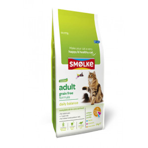 Afbeelding Smolke Cat Adult Grain Free Formula Gevogelte&Groente&Vis - Kattenvoer - 2 kg Graanvrij door Brekz.nl