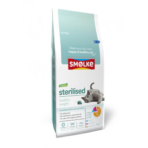 Afbeelding Smolke Cat Sterilised Gevogelte&Tarwe&Rijst - Kattenvoer - 2 kg door Brekz.nl