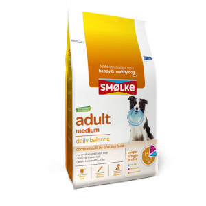 Afbeelding 12+3 kg Smolke adult medium bonus bag hondenvoer door Brekz.nl
