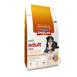 Afbeelding 12+3 kg Smolke adult maxi bonus bag hondenvoer door Brekz.nl