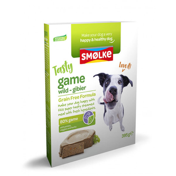 Smølke Tasty Game vers gestoomd wild nat hondenvoer 2 x (10 x 395 g)