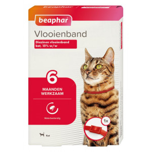 Afbeelding BEA VLOOIENBAND KAT ROOD 00001 door Brekz.nl