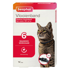 Afbeelding BEA VLOOIENBAND KAT WIT 00001 door Brekz.nl