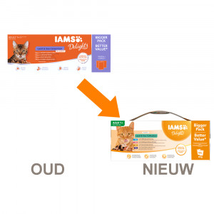 Afbeelding Iams Delights Land & Sea Collection 48x85 gr zakjes kat In Saus door Brekz.nl