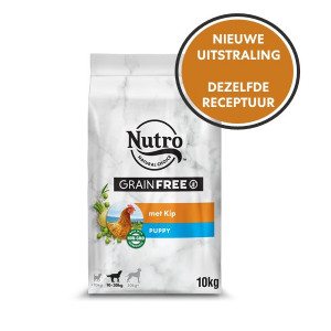 Afbeelding Nutro hondenvoer Grain Free puppy kip 10 kg door Brekz.nl