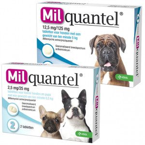 Afbeelding Milquantel Kleine Hond/pup (2,5 mg) - 4 tabletten door Brekz.nl