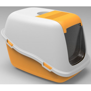 Afbeelding Kattentoilet Open Top 57x39x41cm Oranje/Wit door Brekz.nl