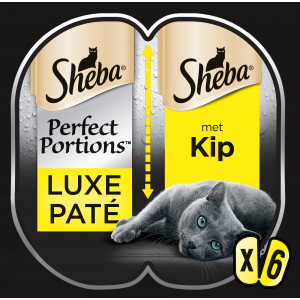 Afbeelding Sheba Perfect Portions Adult 6x37.5 g - Kattenvoer - Kip door Brekz.nl