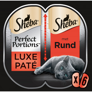 Sheba Perfect Portions Luxe Paté met rund nat kattenvoer 6 x 37,5g Per 2