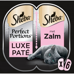 Sheba Perfect Portions Adult 6x37.5 g - Kattenvoer - Zalm