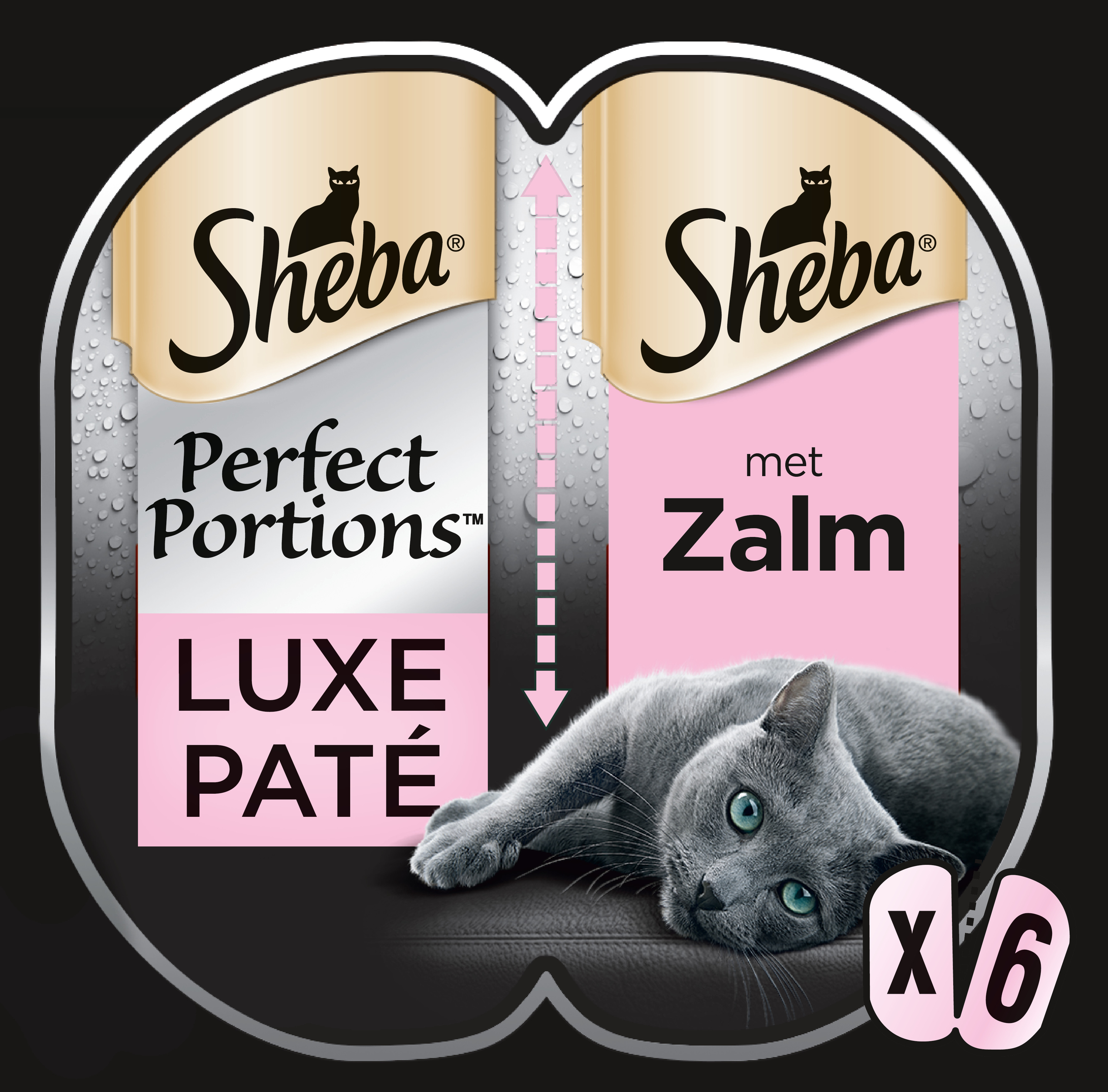 Sheba Perfect Portions Luxe Paté zalm kat |
