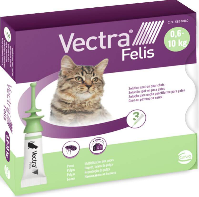 Vectra Felis Spot-on kat 0,6 - 10 kg  (3 pipetten)