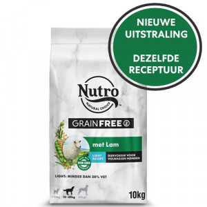 Afbeelding Nutro Grain Free Adult Light met lam hondenvoer 10 kg door Brekz.nl