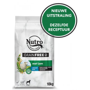 Afbeelding Nutro Grain Free Adult Large met lam hondenvoer 10 kg door Brekz.nl