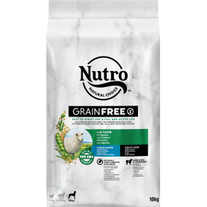 Afbeelding Nutro Grain Free Adult Large met lam hondenvoer 10 kg door Brekz.nl