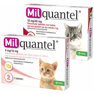 Afbeelding Milquantel Kleine Kat/Kitten (4 mg) - 2 tabletten door Brekz.nl