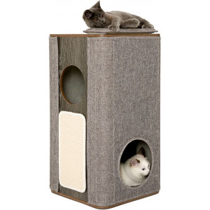 Afbeelding Molly Krabpaal Tower 38x38x73cm Grijs door Brekz.nl