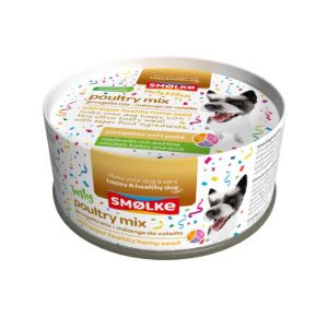 Afbeelding Smølke Soft Paté Party Edition met gevogelte hondenvoer 24 x 125 gr door Brekz.nl