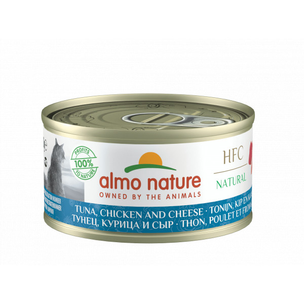 Almo Nature HFC Natural tonijn, kip en kaas (70 gram) 6 x 70 g
