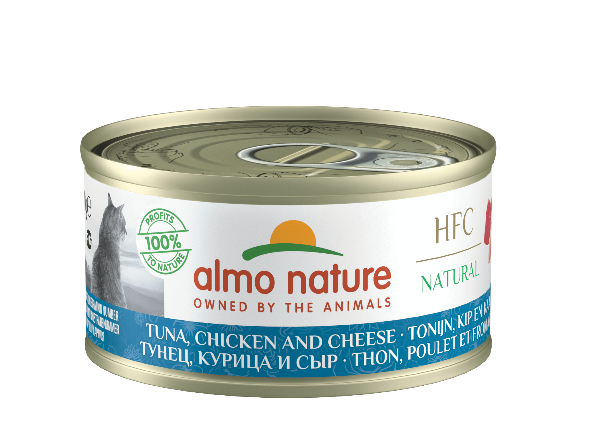 Almo Nature HFC Natural tonijn, kip en kaas (70 gram)