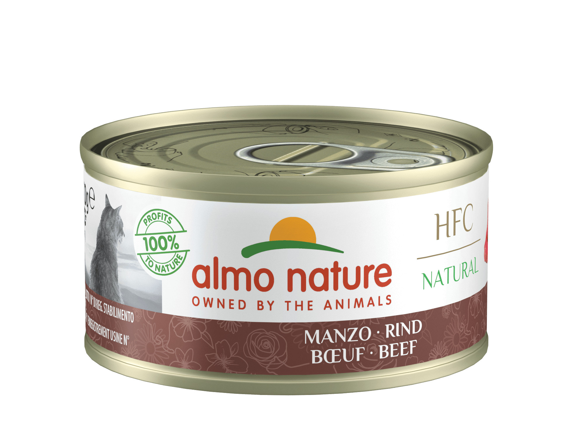 Afbeelding van 24x70 g 70gr Natural Rund () Almo Nature Kattenvoer