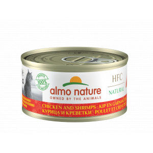 Afbeelding Almo Nature HFC Natural Kip en Garnaaltjes 70 gr Per 6 (Legend) door Brekz.nl