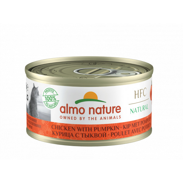 Almo Nature Almo Nature HFC Natural kip met pompoen natvoer kat (70 g) 6 x 70 g