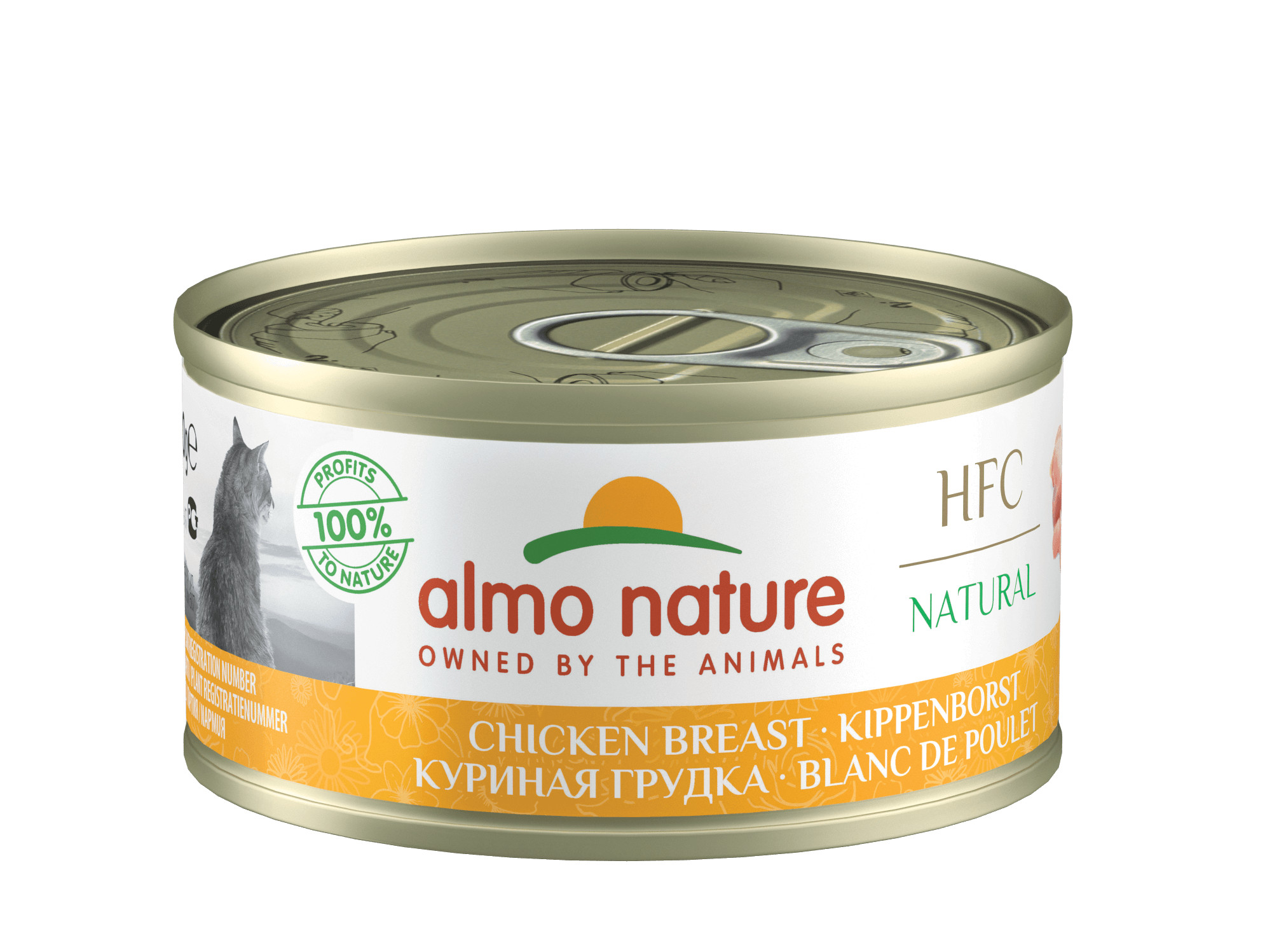 Afbeelding van 18x70 g 70gr Natural Kippenvlees () Almo Nature Kattenvoer