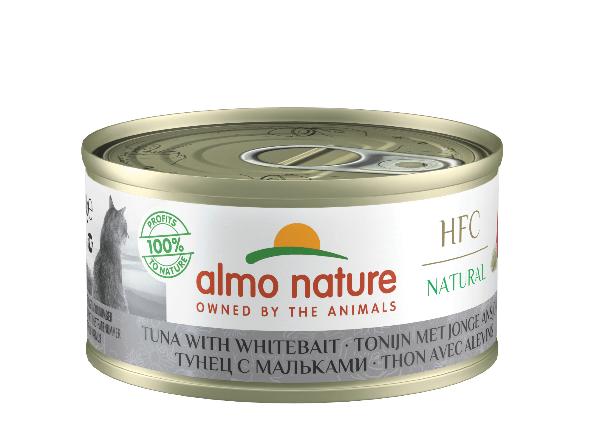 Afbeelding van 18x70 g 70gr Natural Tonijn met Jonge Ansjovis () Almo Nature Kattenvoer