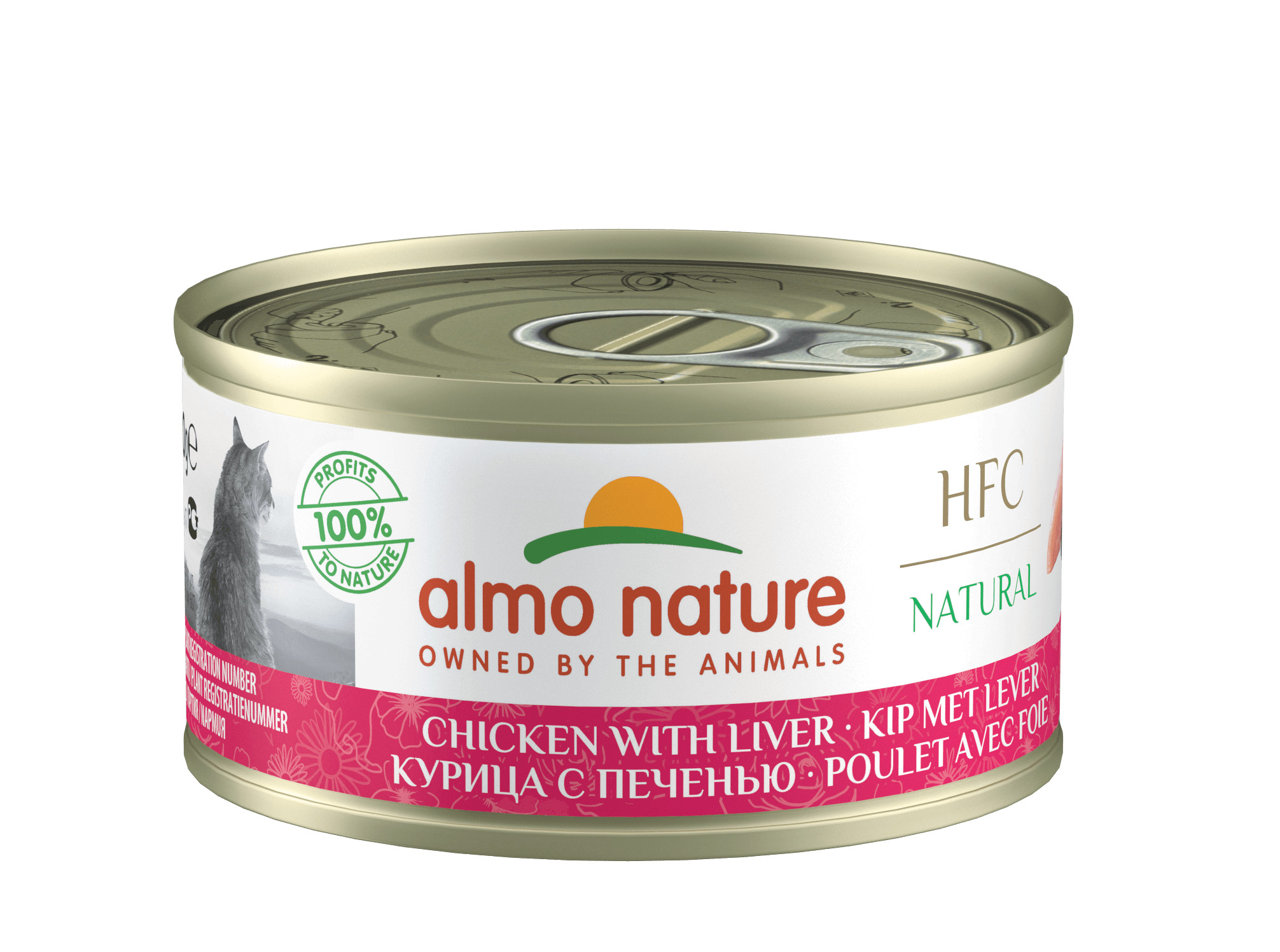 Almo Nature HFC Natural kip met lever natvoer kat (70 g)