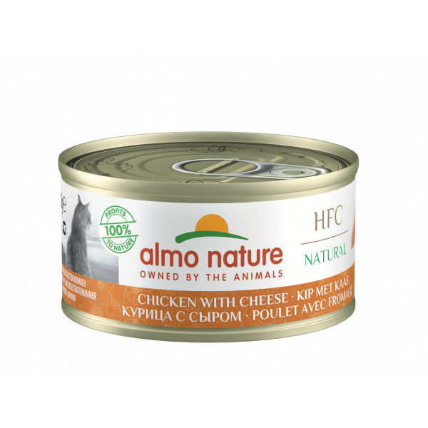 Almo Nature Almo Nature HFC Natural kip met kaas natvoer kat (70 g) 18 x 70 g