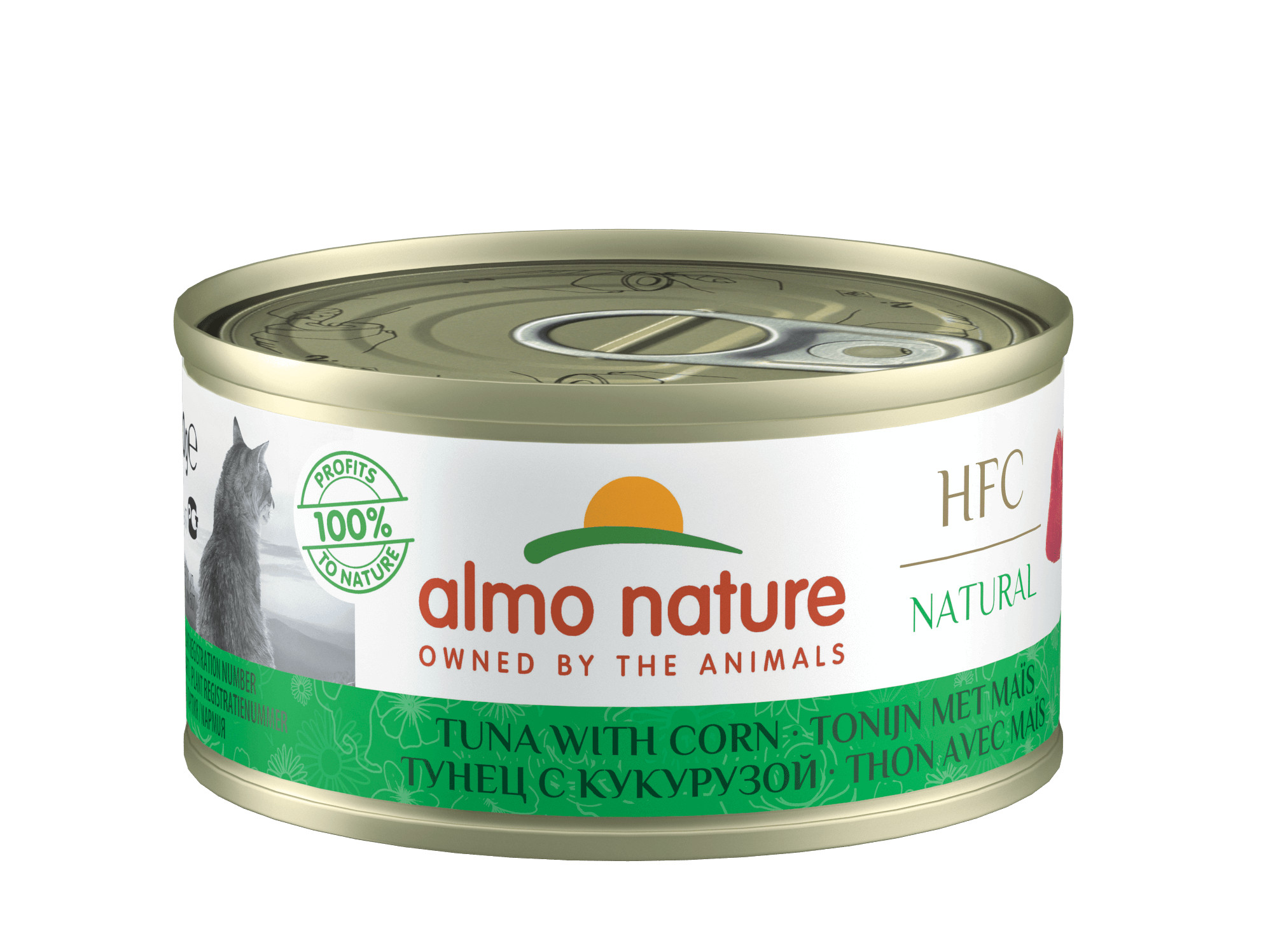 Almo Nature HFC Natural tonijn met maïs natvoer kat (70 g)