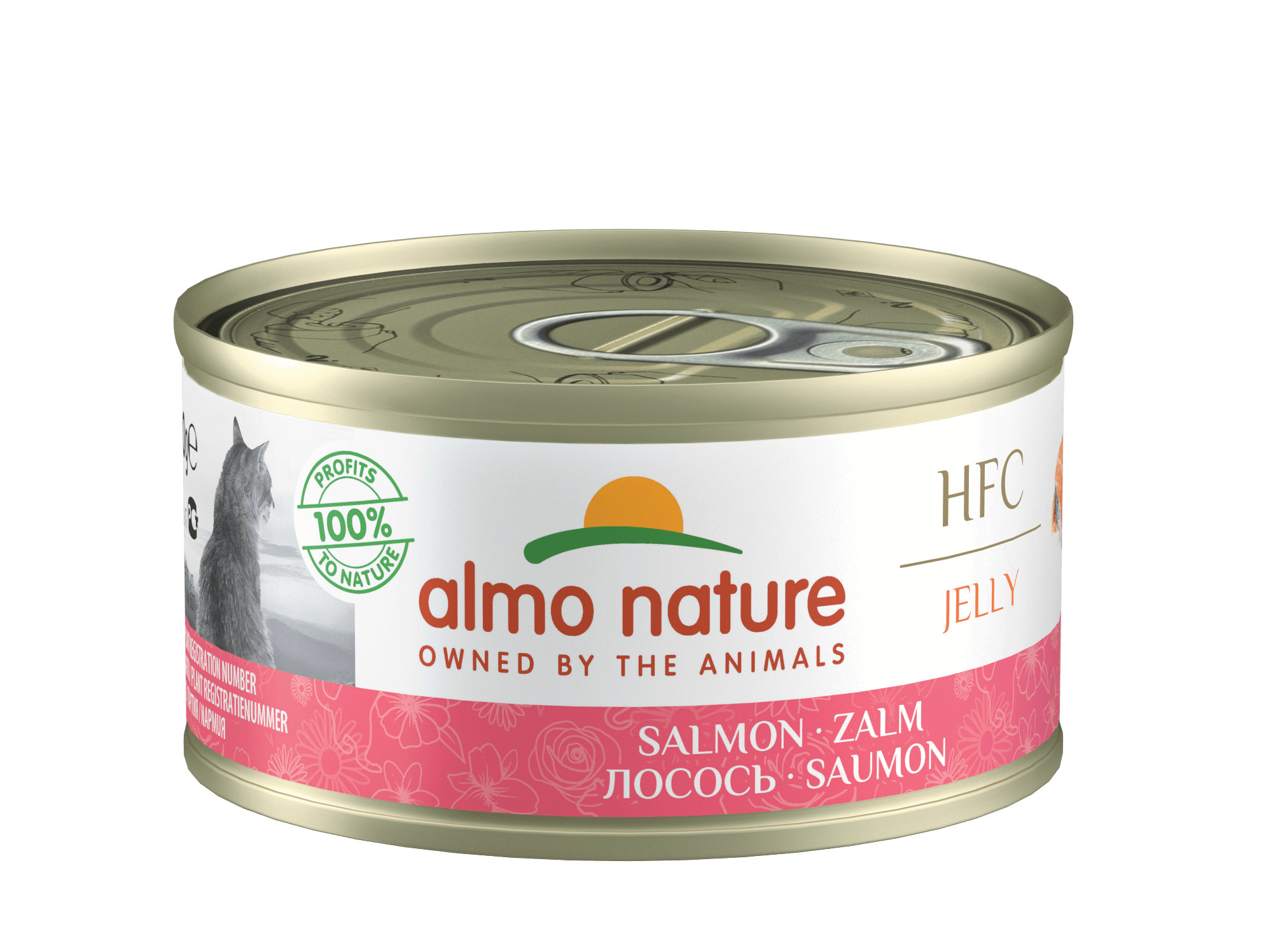 Afbeelding van 12x70 g 70gr Jelly zalm () Almo Nature Kattenvoer