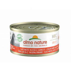 Afbeelding Almo Nature HFC Jelly Zalm met Wortel 70 gr Per 6 (Legend) door Brekz.nl