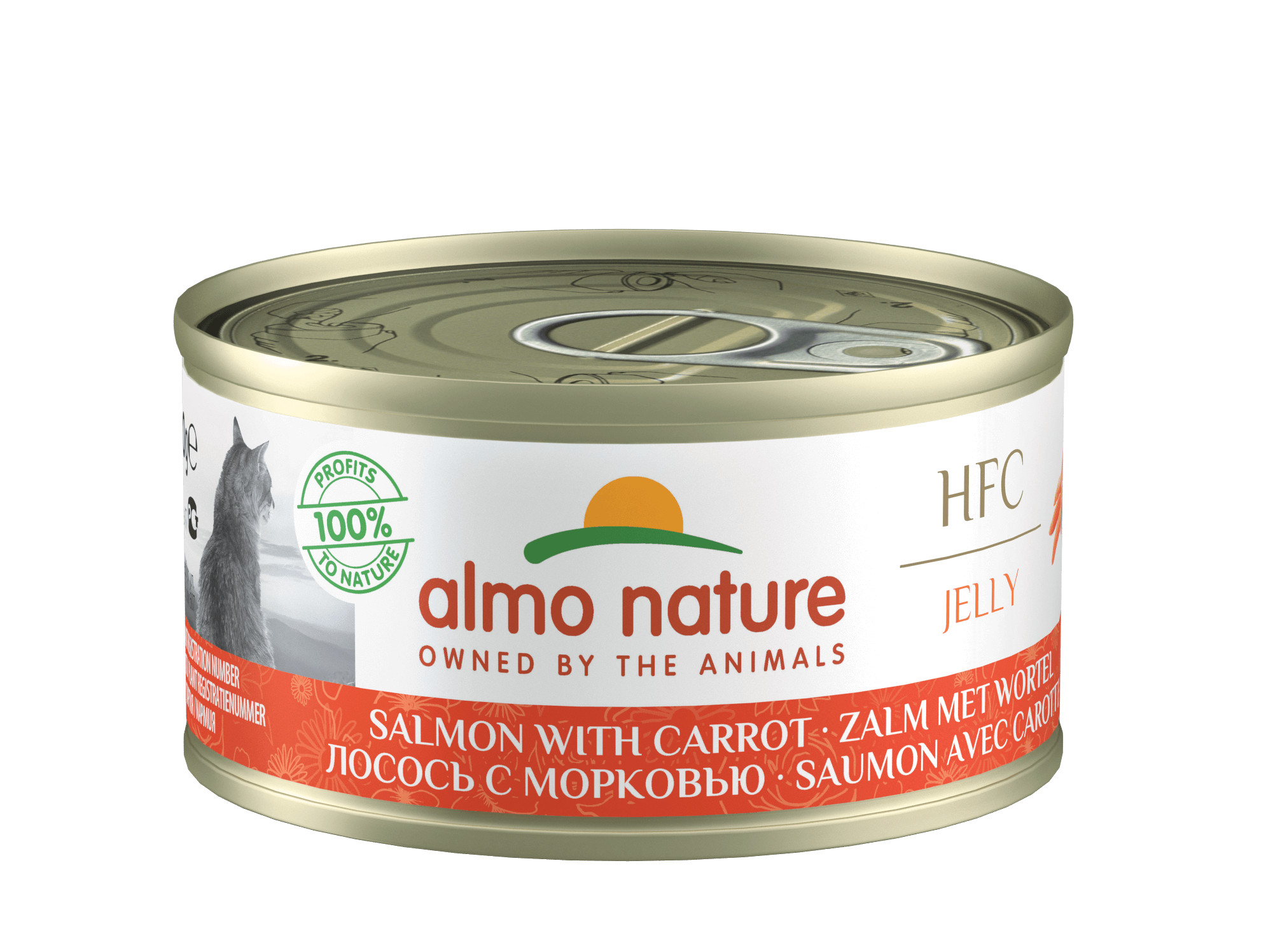 Almo Nature HFC Jelly zalm met wortel natvoer kat (70 g)