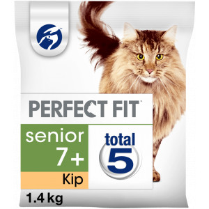Afbeelding Perfect Fit Droogvoer Senior Kip - Kattenvoer - 1.4 kg door Brekz.nl