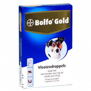 Bolfo Gold 100 hond vlooiendruppels 4 pipetten