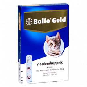 Bolfo Gold 40 kat vlooiendruppels