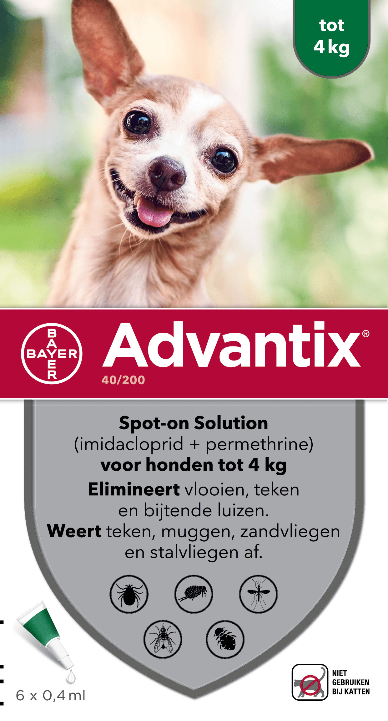 jogger ingenieur Dom Advantix 40/200 voor honden tot 4 kg | Goedkoop online bij