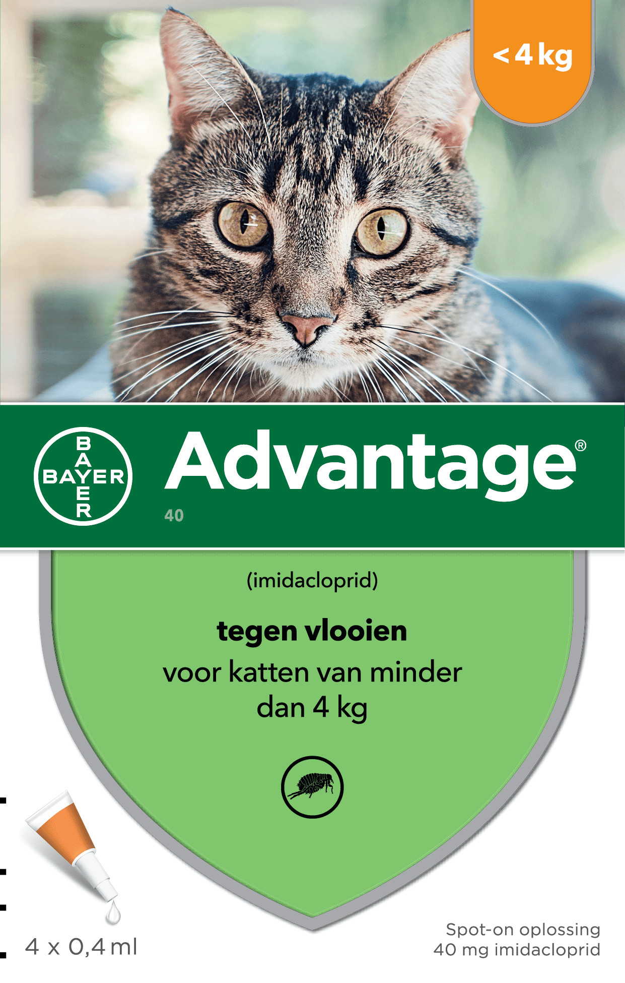 passend hoog Vergelijkbaar Advantage Nr. 40, Vlooienmiddel (tot 4kg) kat