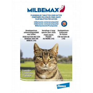 Afbeelding Milbemax Grote Kat 2 Tabletten door Brekz.nl